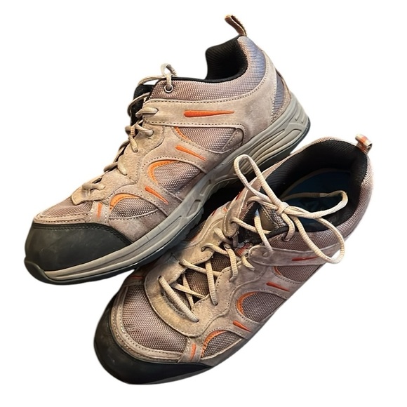 Propet Connelly Sneaker Shoe Brown Suede OrthoLite Orthotics Hiking Camp 10X(3E) - Picture 2 of 16